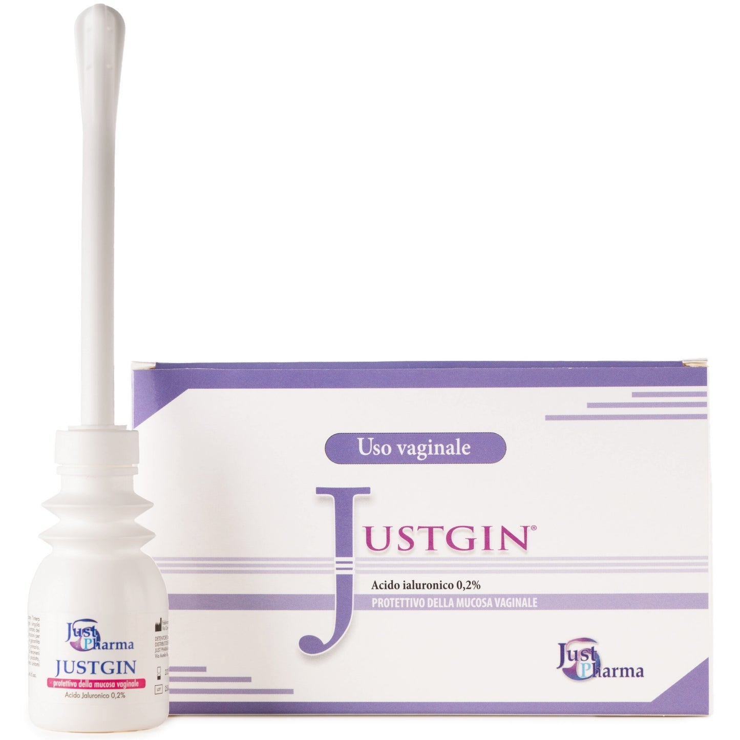 Dispositivo Medico Acido Ialuronico 0,2% Benessere Intimo Femminile 4 flaconi 30ml con Cannule Monouso JUSTGIN