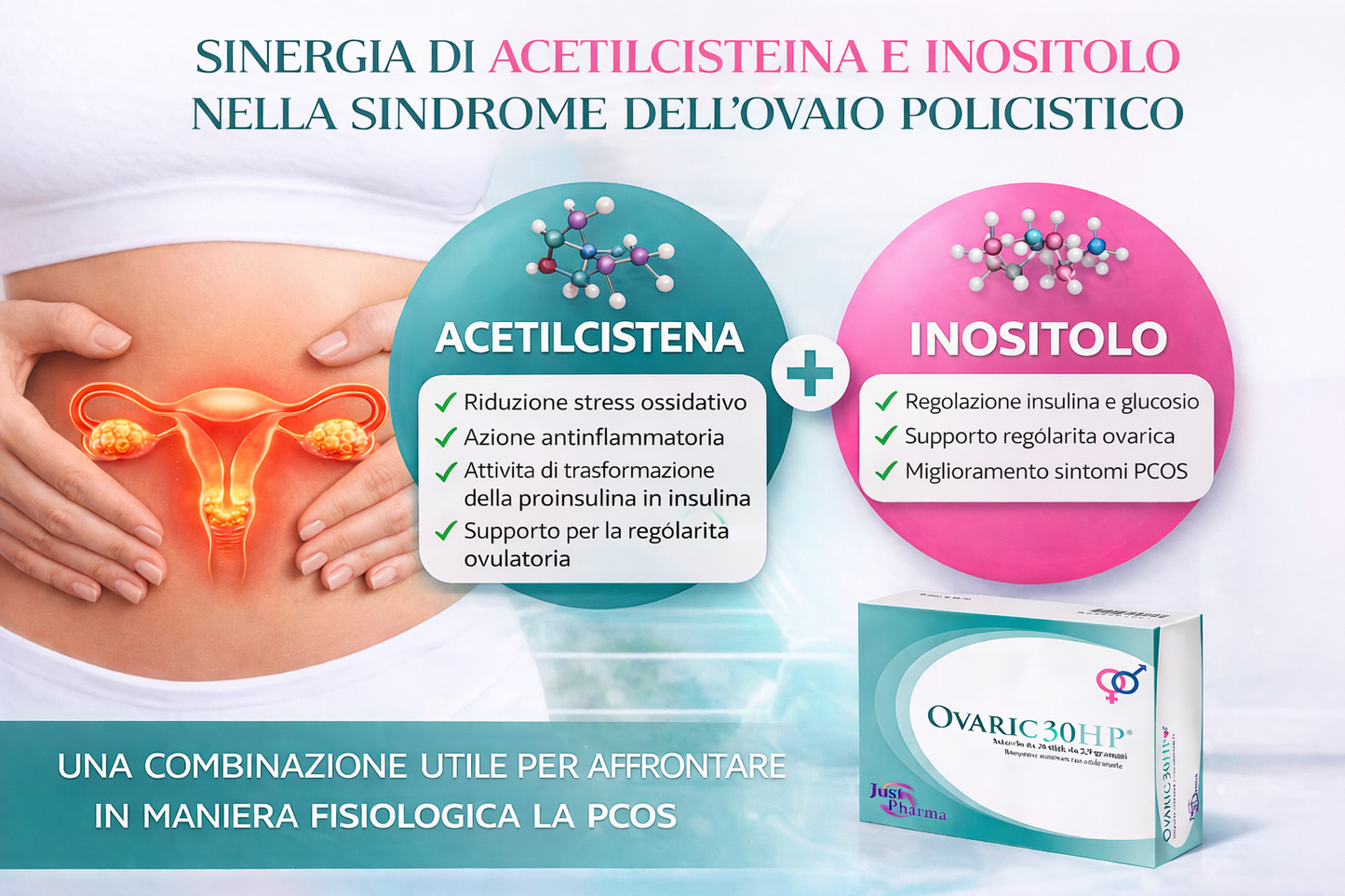 Sinergia acetilcisteina e inositolo - Formula Ovaric"