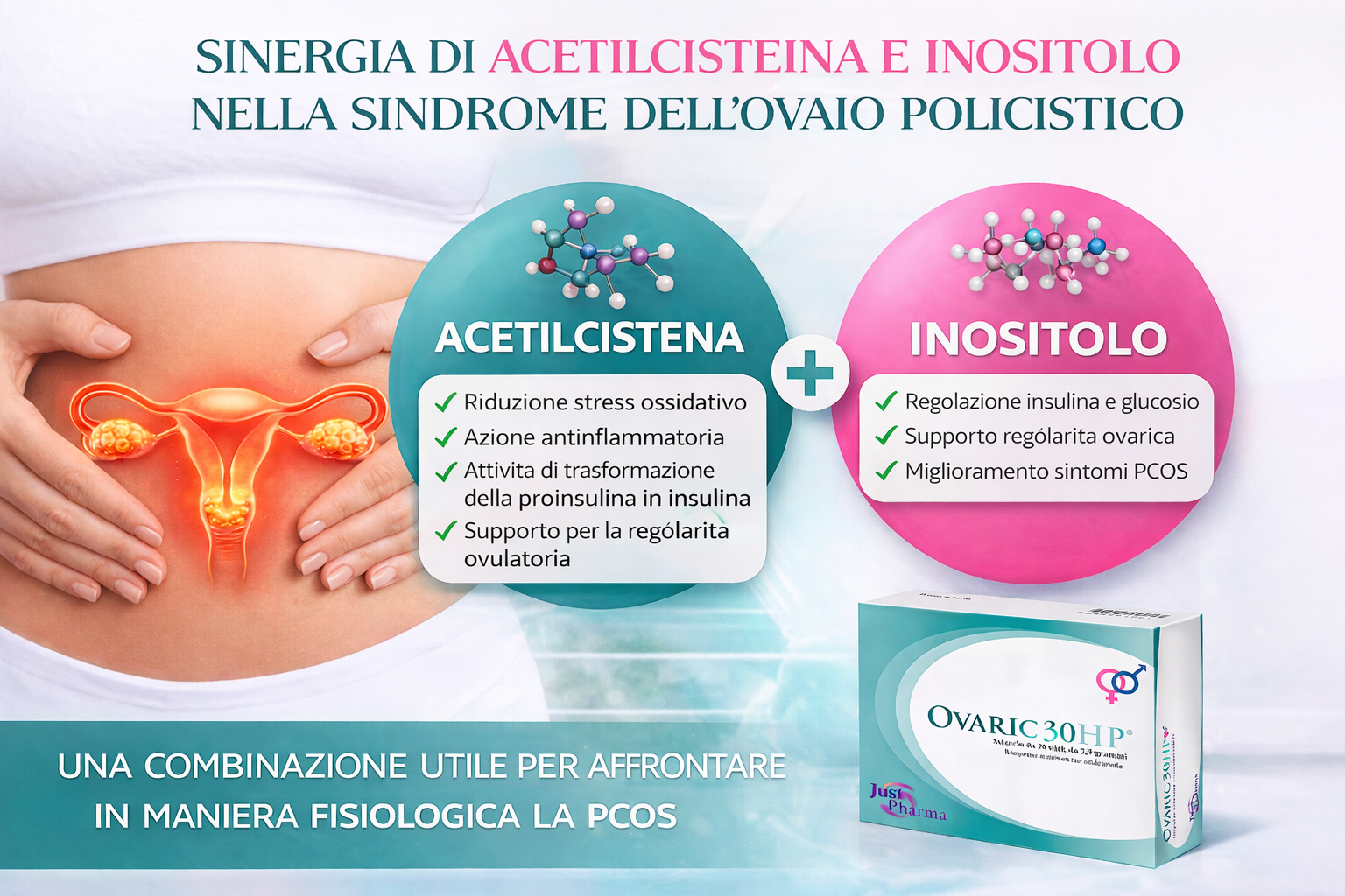 Sinergia acetilcisteina e inositolo - Formula Ovaric"